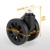 Volein Pack of 2 Suitcase Castors Replacement Wheels with Brake,
