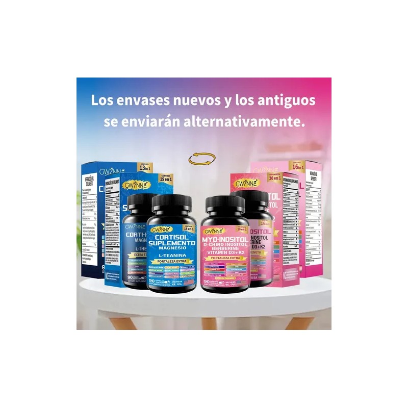 Vitamina Gwynne Cortisol Inositol Myo Cápsula Sabor Pack