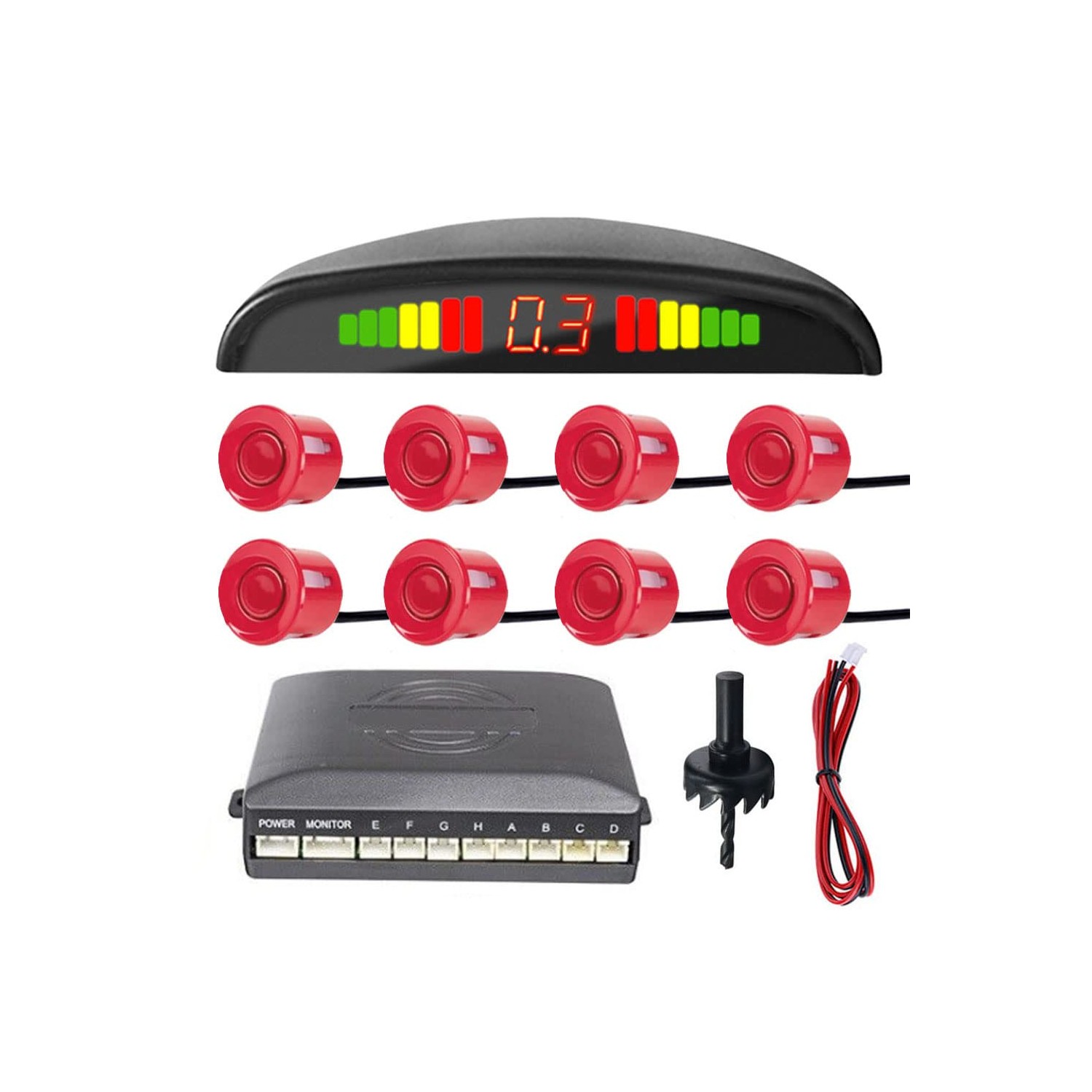 MOCNT Car Reverse Parking Sensors Car Rear Reverse Parking Radar System ...