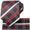 KissTies Mens Tie Set Grid Ties Red Black Plaid Necktie