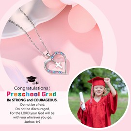 PINKDODO Preschool Graduation Gifts for Her 2024 Class of 2024 Grad Gifts Preschool Pre-K Graduation Necklace for Granddaughter Daughter Niece Little Girls Jewelry