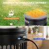 Solar Bug Zapper Outdoor, 4200V 3-in-1 Mosquito Zapper with Flame