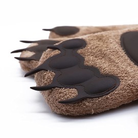 Cute Bear Oven Mitt, Funny and Cute Kitchen Mitts/Pot Holders with Heat Resistant and Flexibility of Cotton Cooking Set of 2(Brown)