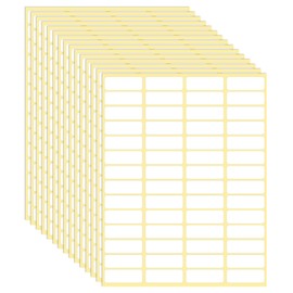 Sliverdew 1680 Stück weiße Aufkleber 38x13 mm Blanko Etiketten selbstklebende Namensetiketten Klebeetiketten zum Beschriften Adressetiketten für Zuhause Schule Büro