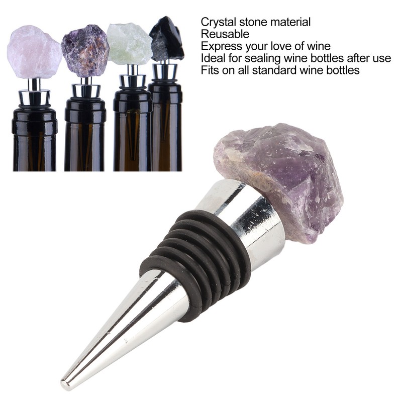 Gemstone Wine Saver Crystal Stone Decorative Practical Reusable Compact Wine