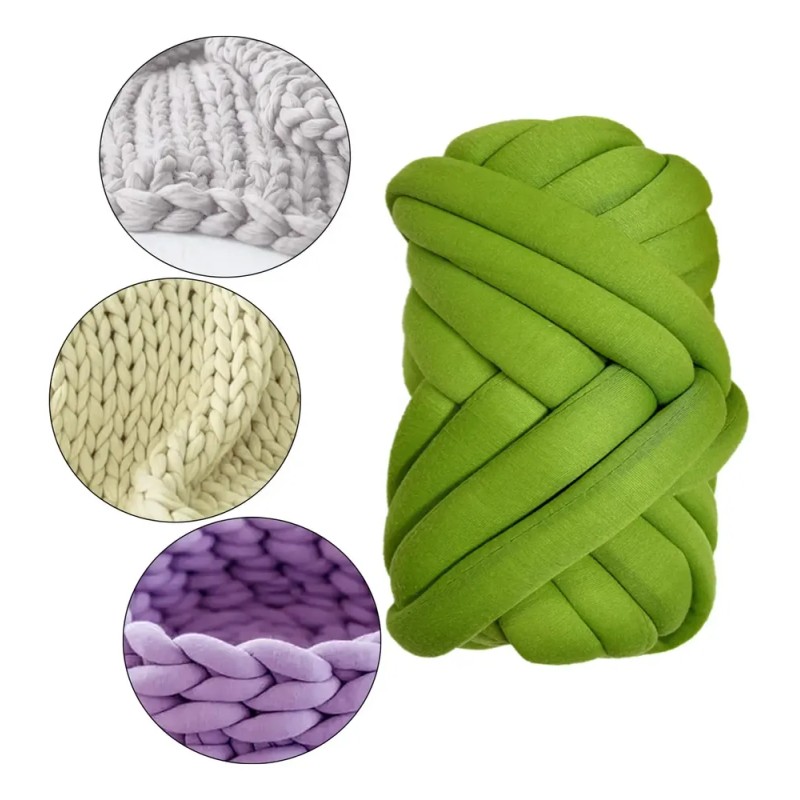 1.5kg Chunky Yarn Jumbo Tubular Yarn Soft Arm Knit Green