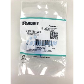 Panduit CJE6X88TGBL Cat6a Mini-Com Corrosion Resistant Jack Module, Black ~STSI