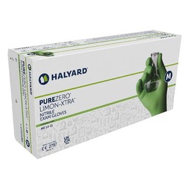 HALYARD PUREZERO LIMON-XTRA Nitrile Exam Gloves, 12 Inches Length, 4.7 Mil, Laboratory, Research Environment, Clean Area Use, Green, XL (Box of 100)