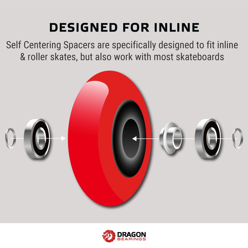 Fireball Dragon Aluminum Self Centering Bearing Spacers - 8 Pack