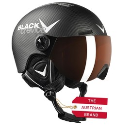 Black Crevice Leogang Children's Visor Helmet, Black Carbon Matte/White, 52-54 cm