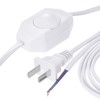 MECCANIXITY Lamp Cord with Dimmer Switch Power Wire 1.8M White