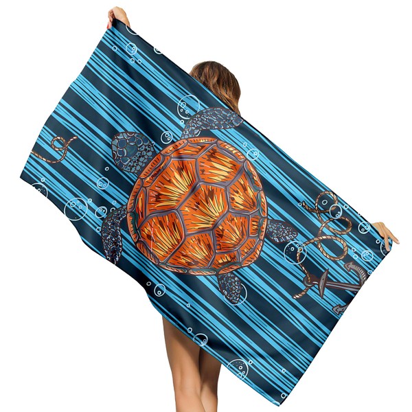 BEITABEI Microfibre Beach Towel, 150 x 75 cm, Quick-Drying, Lightweight,