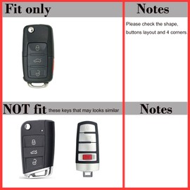 Leather Remote Cover Case + Keychain for VW Passat CC Tiguan Touareg Eos Golf GTI Jetta Beetle Rabbit 3 Buttons Fold Key