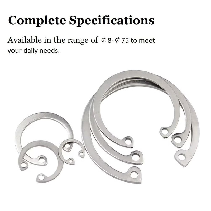 SYDARSYN Circlip Inner E-Clips Snap Rings Seegering External C-Clips Split
