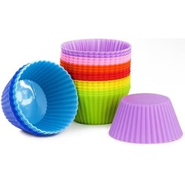24 Pack-Reuseable Silicone Cupcake Baking Cups, Non-stick Muffin Cupcake Liners (Standard)