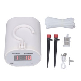 DIY Automatic Drip Irrigation Kit Indoor Watering System for Potted Plants Indoor Plants Self Watering System with Timer White Support 2 Pot Sprinkler