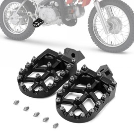 IUVWISN Dirt Bike Foot Pegs,Wider Motorcycle Footpegs CNC for CRF 50 CRF70 CRF80 CRF100 XR50 XR70 XR80 XR100 CRF 70 80 100 XR 50 70 80 100 Z50R Black