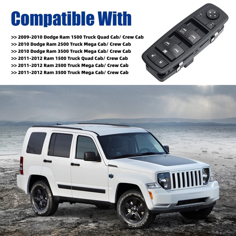 Driver Side Power Master Control Window Switch Replacement for 2009-2012