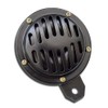 12V BLACK UNIVERSAL MOTORCYCLE HORN BIKE KLAXON CHOPPER MOTORBIKE ATV DISC 90 mm