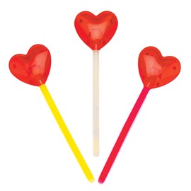 Baker Ross Heart Glow Stick Magic Wands - Pack of 3, Valentines Days Crafts (AT493)