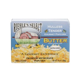 Riehle's Select Popcorn "Hulless" Butter Microwave Popcorn - 12 Boxes (36 Packs)
