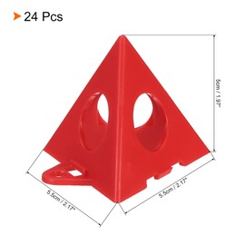 PATIKIL Painting Stands, 24 Pack ABS Plastic Mini Cone Paint Stands Risers Support for Painter Elevated Canvas Door Cabinet, Red