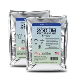 SupplyMasters Sodium Percarbonate Powder 10 lbs Pack - Oxygen Source & Bleach Alternative - Clothes Brightener, Laundry Detergent & Stain Remover