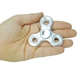 Christmas Concepts® - Exclusive Fidget Hand Spinner - Stress Reducer, Stress Relief, Autism - METALLIC SILVER