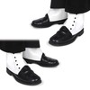 Beistle White Plastic Spats with Black Metal Snap Buttons, Fancy