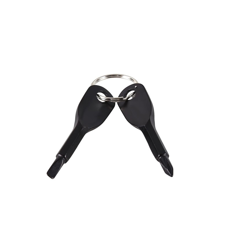 Alomejor Keychain Screwdriver Set, Slotted Screwdriver, Portable, Convenient, EDC Multifunctional,