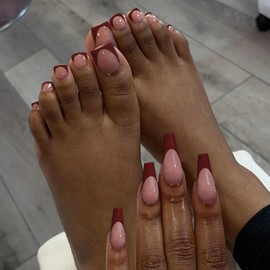 Matte Blue Press on Nails Short Square Fake Nails Short Square Nails Press ons, Soft Gel Acrylic Glue on Nails Stick on for Women Thick Solid Color 24pcs