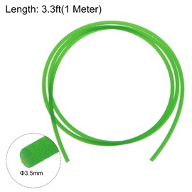 sourcing map Polyurethane Round Belt 3.5 mm Diameter 3.3 ft (1 Metre) Length Rough Surface PU Urethane Belt for Drive Technology Green