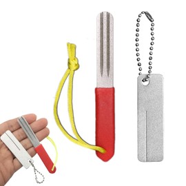 TokTech Hook Sharpener, 2 Pieces, Diamond File, Fishhook Sharpener, Double-Sided Sharpener, Double Groove, Double Sided Sharpener, Sharpener, Needle Sharpener, Convenient, Easy to Carry, Reusable
