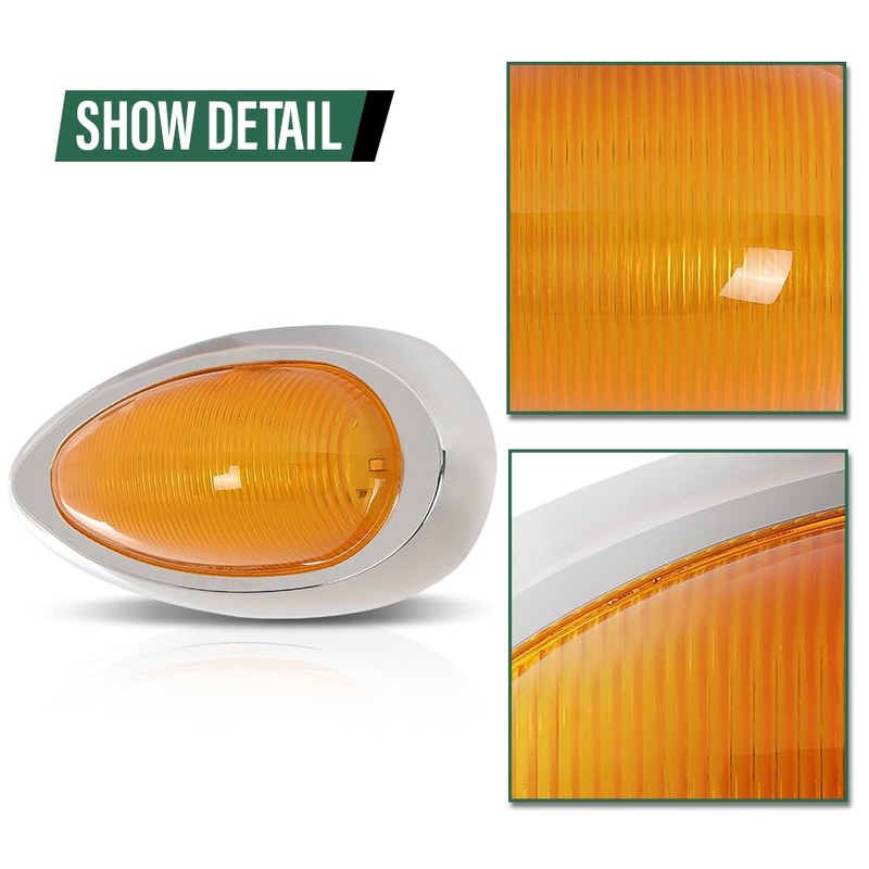 LQI 15 LED Amber Sleeper Cab Side Marker Signal Light