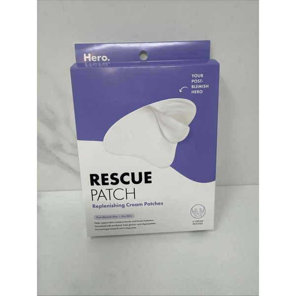 Hero Rescue Replenishing Cream Patches 6 Count. Post-blemish Skin. Exp