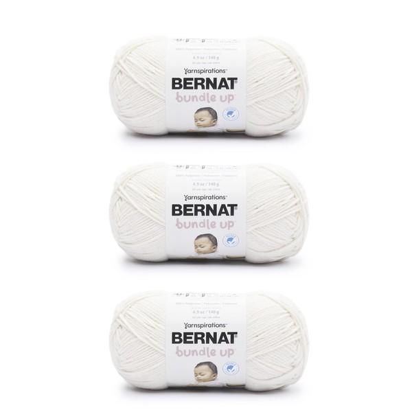 Bernat Bundle Up Marshmallow Yarn - 3 Pack of 141g/5oz
