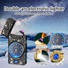 Electric Lighter with Clock Dial LED Power Display Plasma Dragon