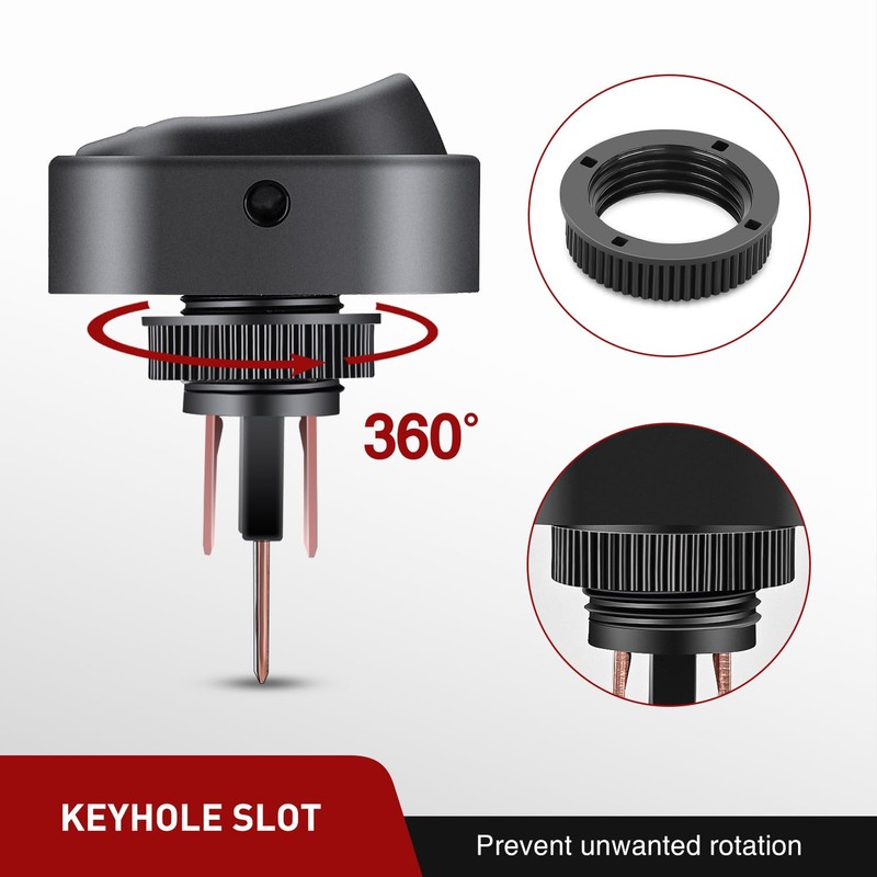 Nilight 5PCS LED Lighted Rocker Switch 12V Illuminated ON Off