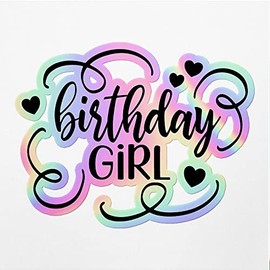 ANGDEST CLUB Holographic Decal Stickers of Birthday Premium Waterproof Vinyl Decal Stickers for Laptop Phone Accessory Helmet Car Window Mug Tuber Cup Door Wall Decoration NVCVER3d76550HO