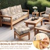 Tegeme 8 Pcs Stretch Printed Sofa Cushion Covers Outdoor Floral