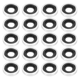 PATIKIL M6 Self-Centered Bonded Sealing Gasket, 20Pcs NBR Metal Bonded Sealing Washers Automotive Washers for Mechanical, Plumbing, Cylinder Repairs