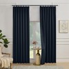 Simplebrand Navy Blue Blackout Extra Long Curtains for Patio 120