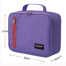 TEAMOOK Lunch Bag Insulated Lunch Box Cool Bag for Adults and Kids 5L Purple