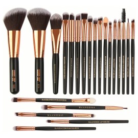 Set de Brochas de Maquillaje Maange de 22 Piezas, Negro
