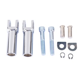 Passenger Footpeg Supports Kit Foot peg Mounts Clevis Fit for Harley Harley Standard Softail Springer Deuce Heritage Softail Classic Fatboy Dyna 2000-2017 (Chrome)