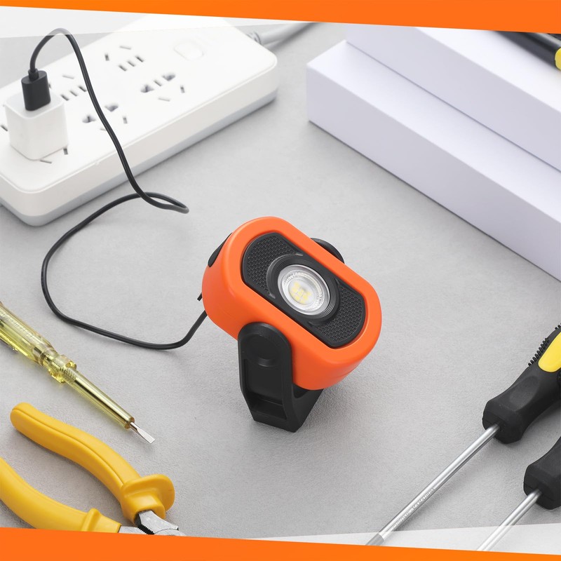 Retisee 2 Pcs 720 Lumens Magnetic Work Light USB Rechargeable