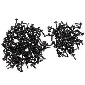 zalati Doll Eyes, 200 Black Safety Plastic Accessories for Teddy Bear Eyes Plush Toy Dolls DIY - 4 MM
