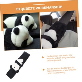 CIYODO Panda - Cojines para cinturón de seguridad de coche, almohadillas para orejas para cinturón de seguridad, para cinturón de seguridad, funda para cinturón de seguridad de coche, fundas para