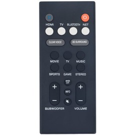 Replacement Remote Control fit for Yamaha Front Surround System YAS-109 Sound Bar ATS-1090 YAS-209 YAS-CU209 NS-WSW44 Sound Bar
