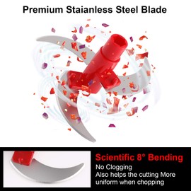 Geedel Picador de alimentos a mano, cortador rápido de verduras, procesador de alimentos manual, fácil de limpiar, mezclador de picador de alimentos, picador de cebolla giratorio para ajo, ensalada, salsa, nueces, carne, frutas, hielo, etc